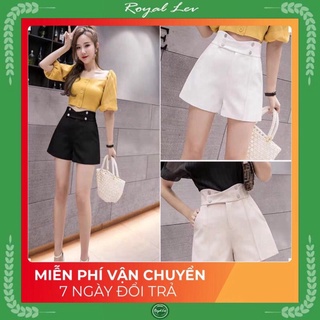 [SALE OFF][GIẢM 10K CHO ĐƠN TỪ 99K]Quần Short Nữ Cạp Cao 4 Khuy Khóa Dáng Đẹp Hàn Quốc