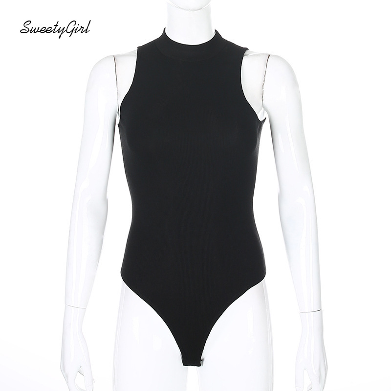 Áo liền quần cổ tròn không tay màu trơn thời trang dành cho nữ