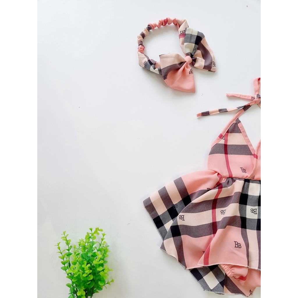 Bodysuit bé gái sơ sinh  [𝐓𝐀̣̆𝐍𝐆 𝐊𝐄̀𝐌 𝐓𝐔𝐑𝐁𝐀𝐍 SU SHOP- Body BUBERRY