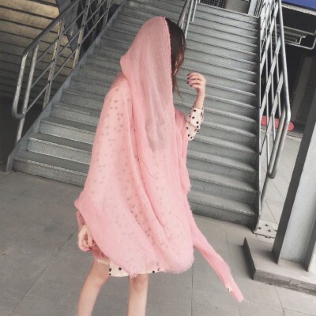 Khăn quàng cotton mỏng đi biển - Khăn mùa thu thời trang - Trang nhã - Khăn bản rộng khoác ngoài bikini