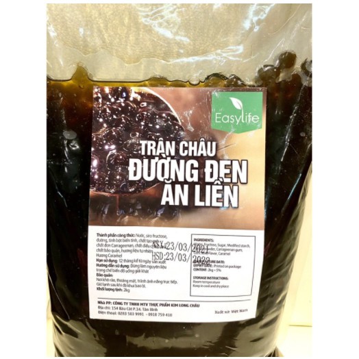 Trân Châu Đường Đen ăn liền Easy Life  bảo quản tủ lạnh 15 ngày