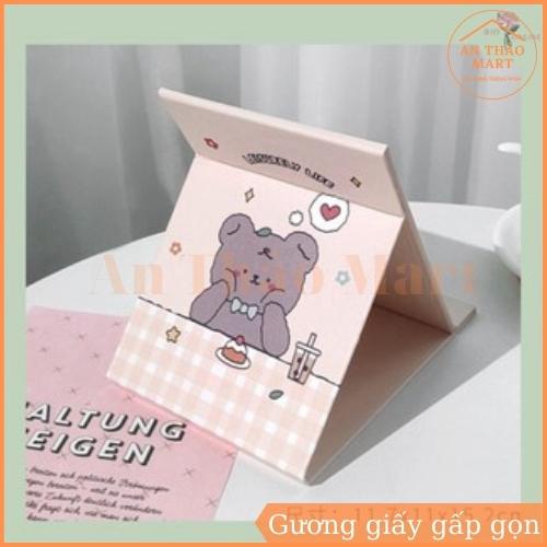 Gương Giấy Để Bàn Gấp Gọn, Gương Trang Điểm Gấp Giấy Tiện Lợi