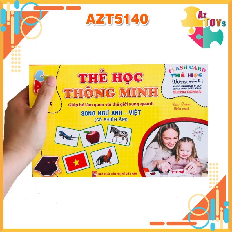 [XẢ KHO + NowShip] Bộ Thẻ Học Thông Minh Montessori Song Ngữ Glenn Doman Flashcard (Size To) - AZT5140