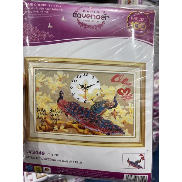 tranh thêu chữ thập cha mẹ lv3449 (70x50)