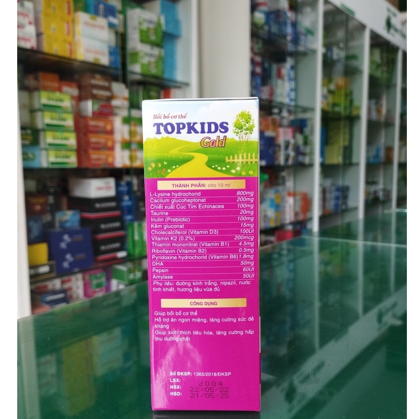 Bồi bổ cơ thể Topkids Gold - Hỗ trợ ăn ngon miệng, tăng sức đề kháng, tăng hấp thu chất dinh dưỡng cải thiện biếng ăn