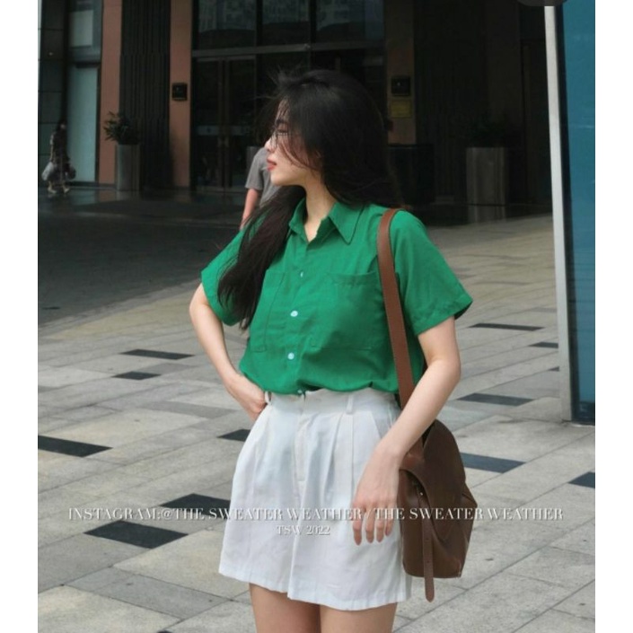 Sơ mi cộc tay linen trẻ trung