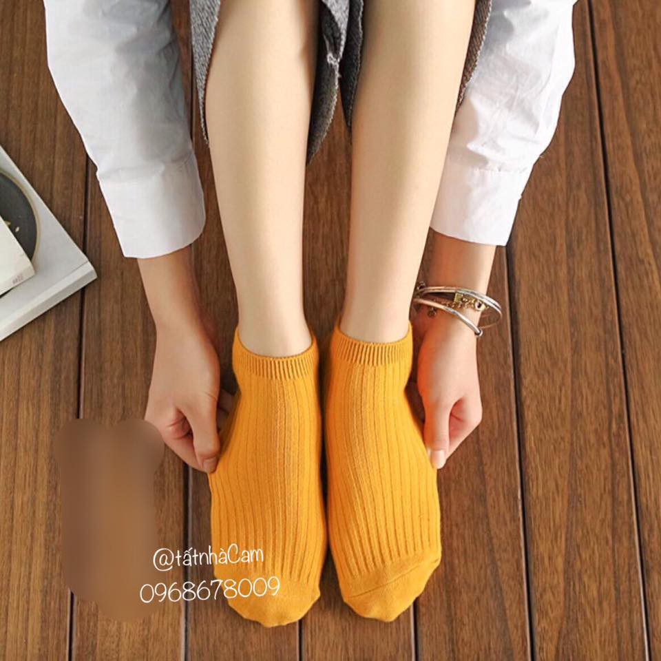 Tất vớ nam nữ ngắn cổ vớ cổ ngắn ulzzang Basic Vintage Hàn Quốc