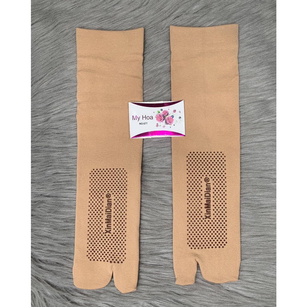 [HCM] Combo 5 đôi vớ tất nữ da dài, có hạt silicon chống trượt khi đi trong nhà , ảnh thật , bảo đảm giao đúng hàng