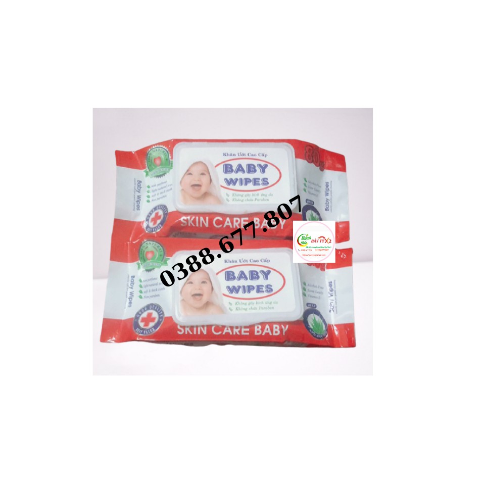 Khăn Giấy Ướt Baby Wipes Gói 50 Tờ - Hạn Sử Dụng 2022 [Có mùi & Không Mùi]