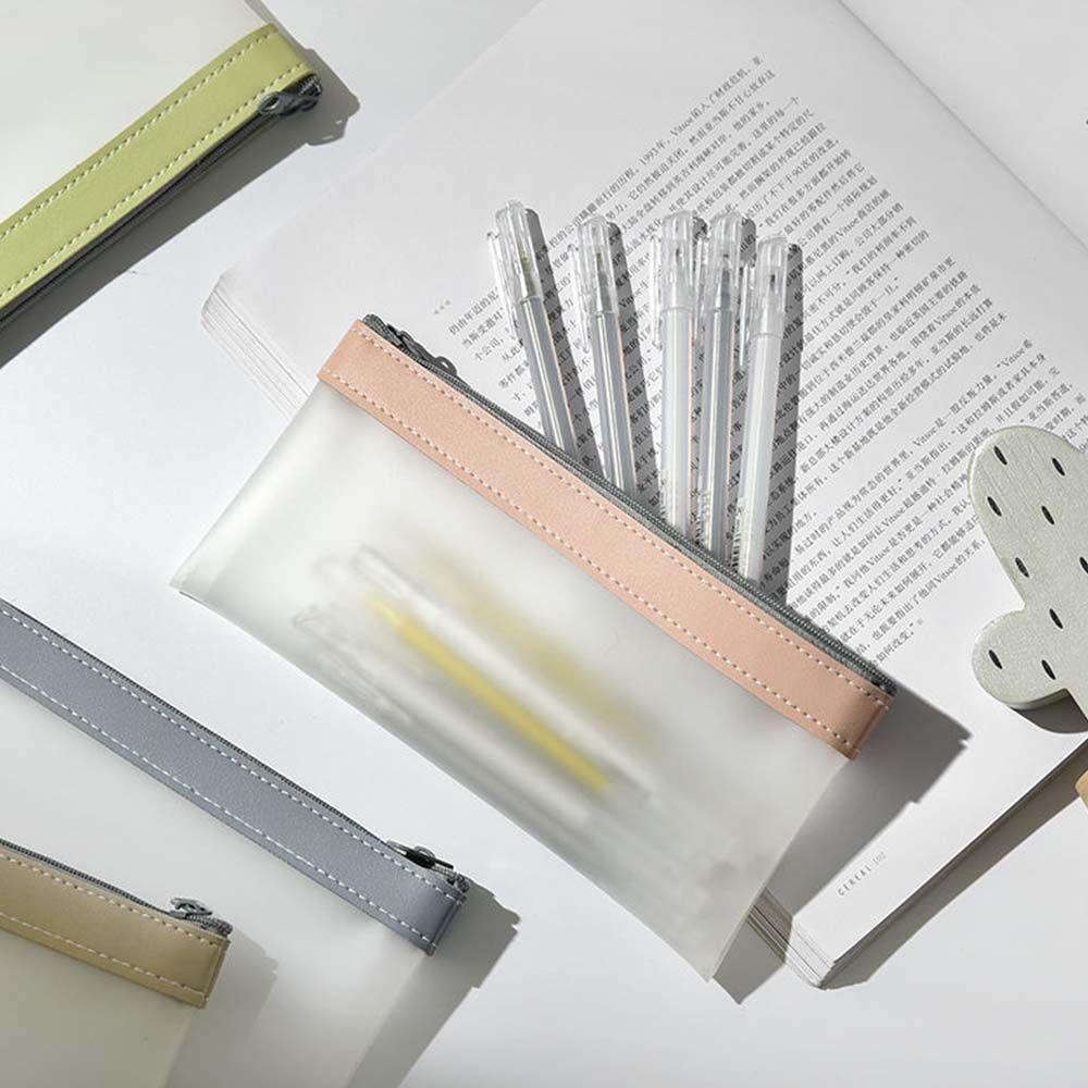 Túi Đựng Bút Chống Thấm Nước Sức Chứa Lớn Kiểu Dáng Đơn Giản Cho Học Sinh