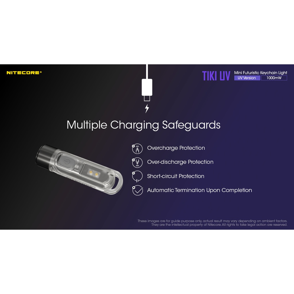 NITECORE TIKI UV multi-purpose UV flashlight, micro USB charging