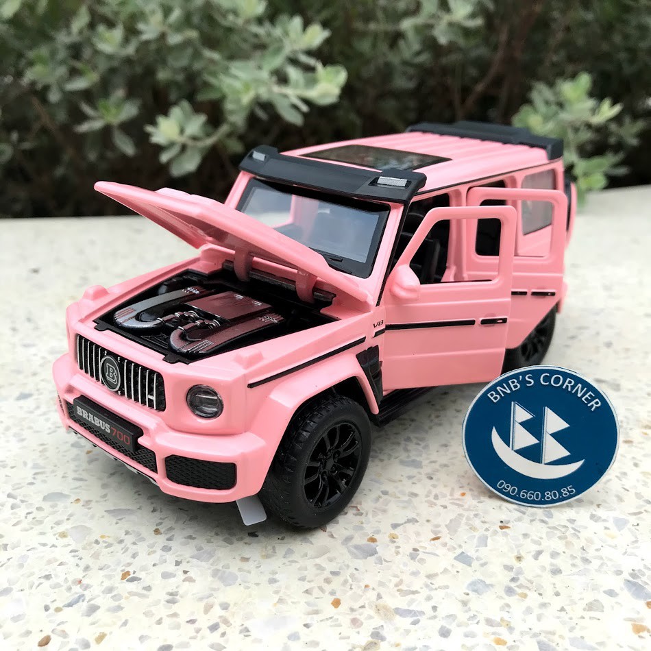 Xe mô hình 1:32 Mercedes-Benz Brabus G700 màu hồng