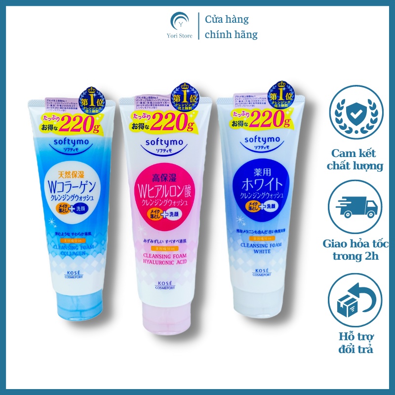 Sữa rửa mặt Kose Nhật Bản Cosmeport Softym 220g