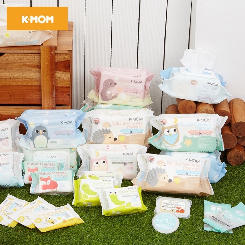 Khăn ướt K-mom hữu cơ cao cấp Hàn quốc cho bé (100c) - Seed Baby