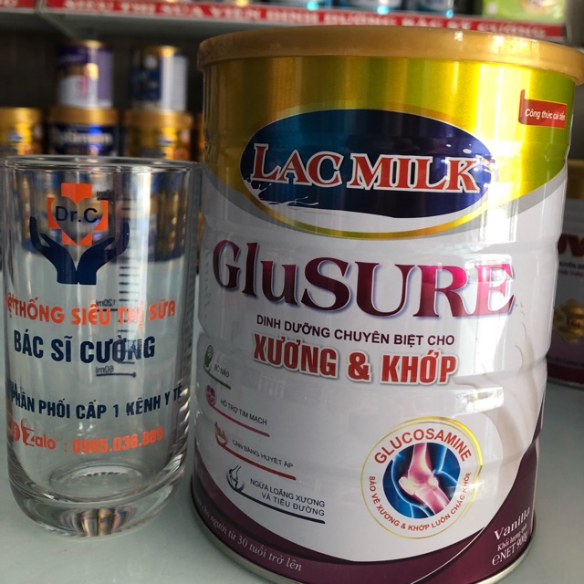 Sữa Glusure xương & khớp 900g , dinh dưỡng chuyên biệt cho người loãng xương , thoái hoá khớp , mua số lượng đều có quà