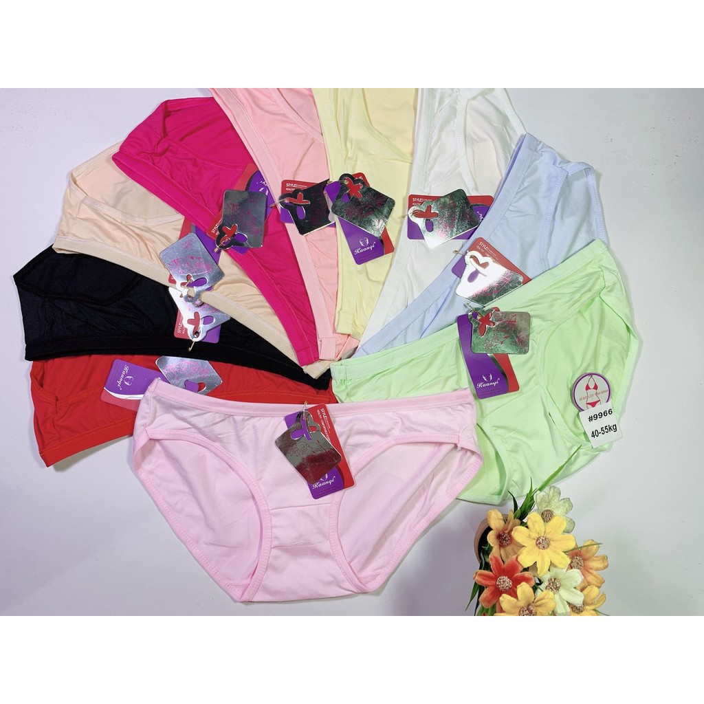 Quần lót nữ cotton thấm hút mồ hôi co giãn FreeSize 45-57kg MS9966 (set 10 cái)
