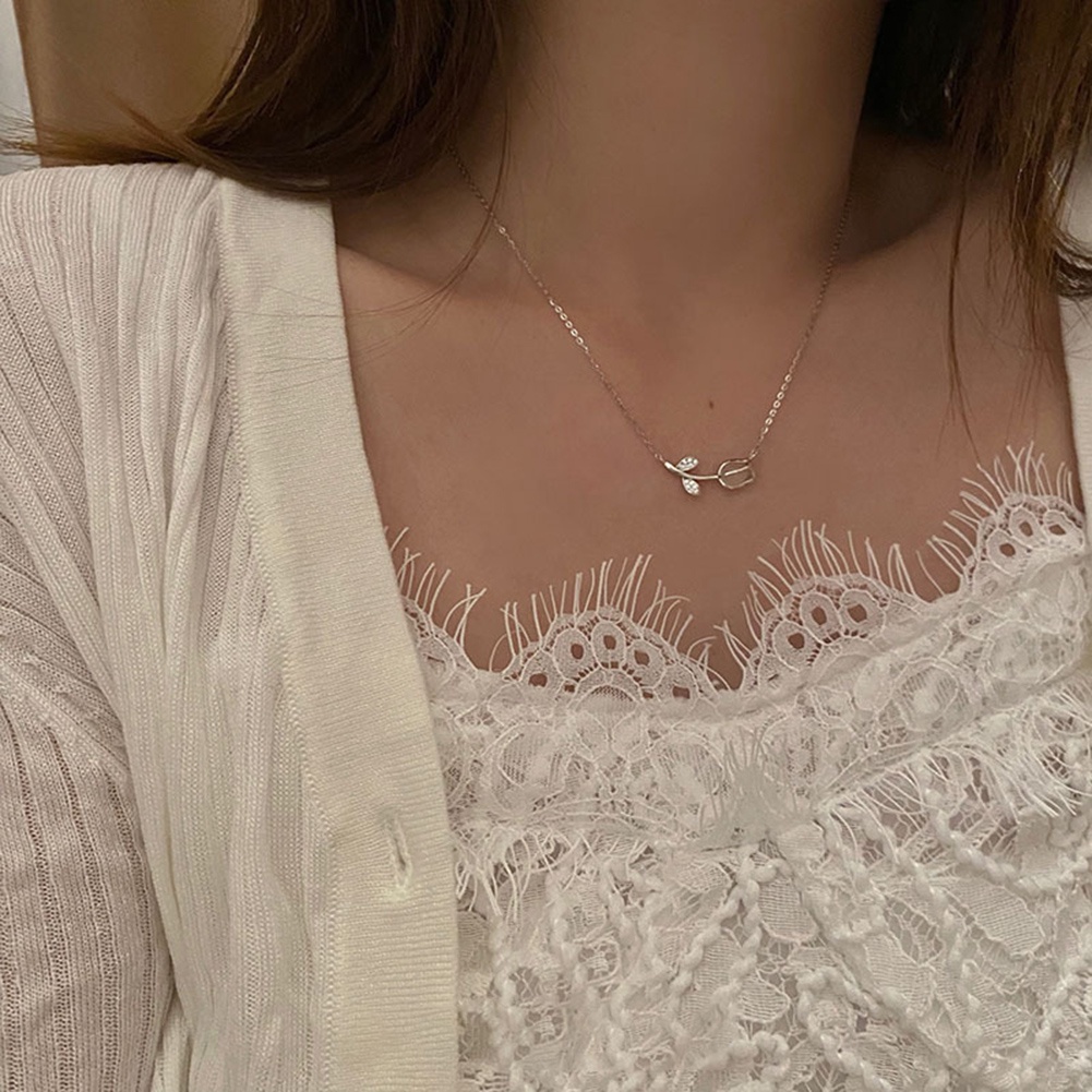 1 Vòng cổ Mặt Hoa Tulip Sang Trọng Cho Nữ