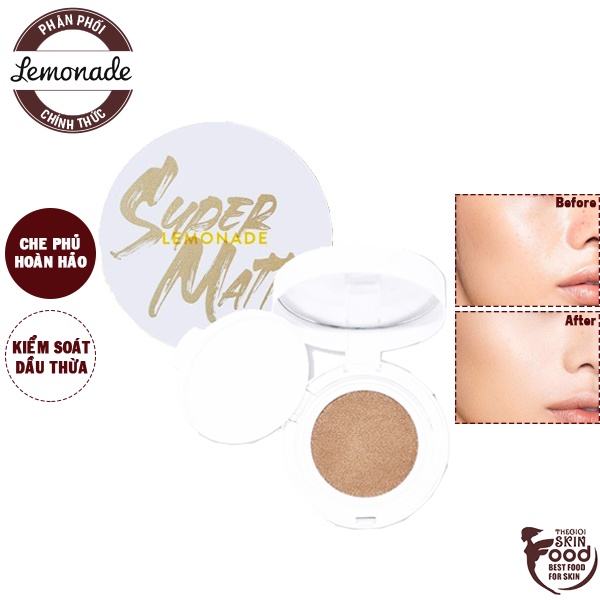 Phấn Nước Kiềm Dầu, Che Phủ Tốt Lemonade Supper Matte Cushion SPF50+/PA+++ 15g