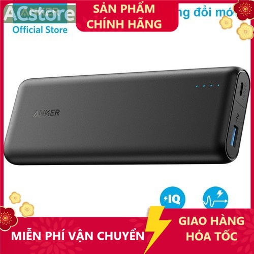 Pin dự phòng ANKER PowerCore Speed 20.000mAh USB-C PD - A1275 - Đen - Hàng chính hãng