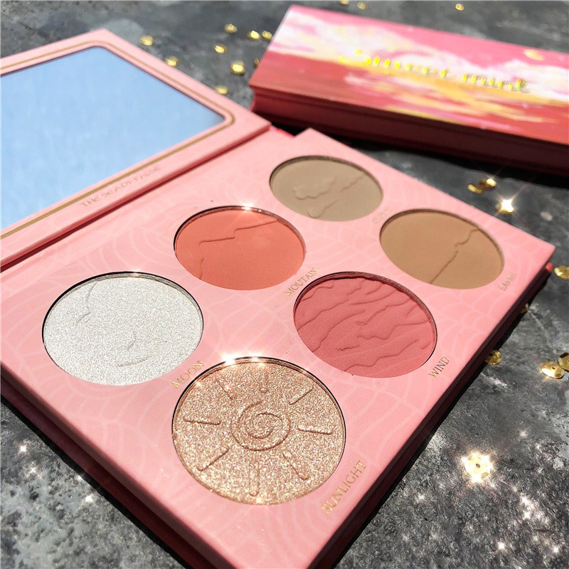 Bảng Phấn Sweet Mint The Sea Of False 6 Ô Kết Hợp 3 Trong 1 Phấn Mắt Phấn Má Tạo Khối | BigBuy360 - bigbuy360.vn