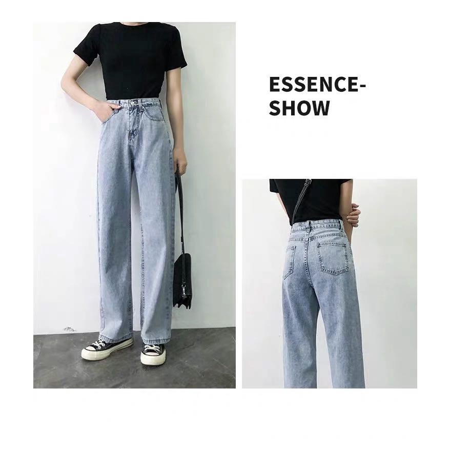 Sale 70% Quần jean dài eo cao ống suông thẳng cho nữ, Light colour,S Giá gốc 257,000 đ - 30C62