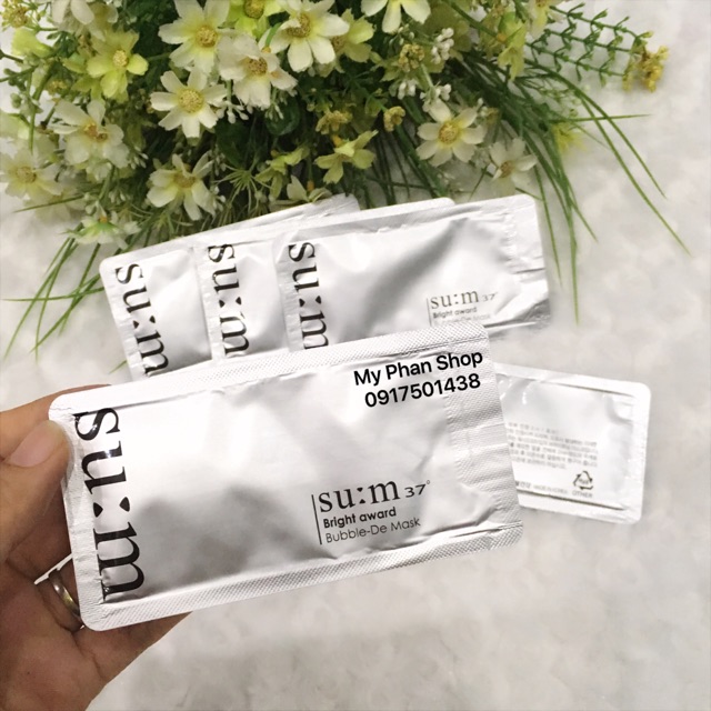 Mặt nạ sủi bọt thải độc Su:m Bright Award Bubble-De Mask - Sample