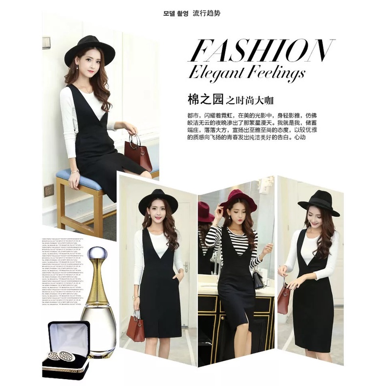 Đầm Yếm Thời Trang,  Vải Umi Hàn Dày đẹp Không bai Gião, Có bigsize 65KG, Mũm Mĩm Store