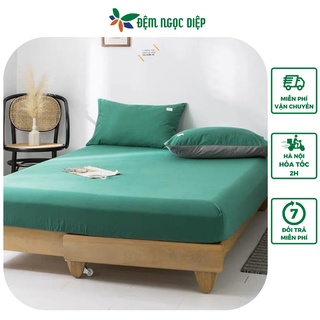 Bộ ga gối bọc đệm lò xo cotton tici nhiều màu nhiều kích cỡ Đệm Ngọc Diệp
