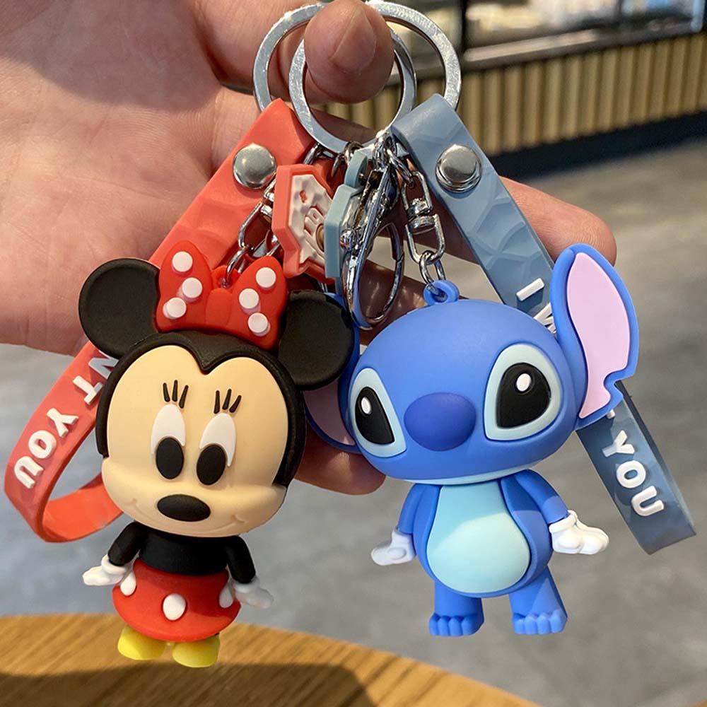 Móc Khóa Hình Chuột Mickey / Minnie / Stitch Đáng Yêu