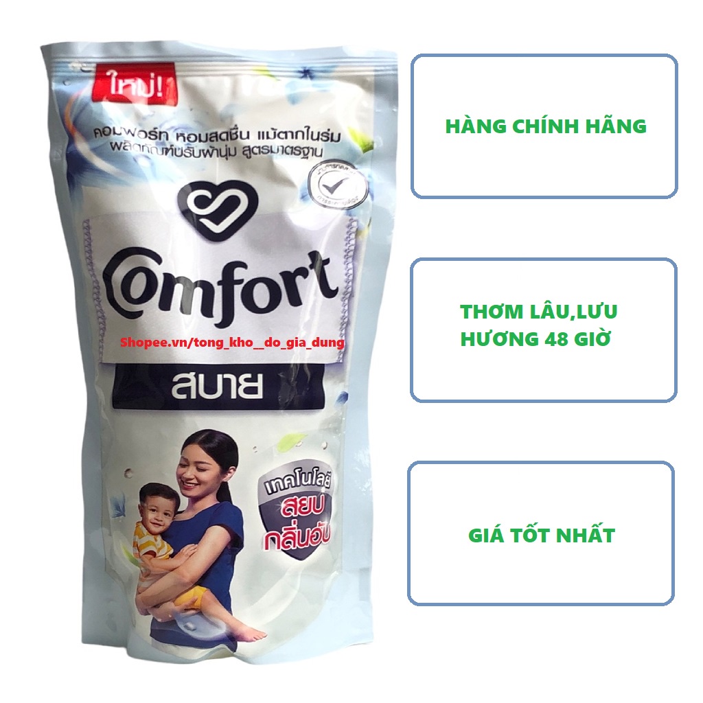 1 Túi Nước Xả Vải Comfort 580ml Trắng - Nhập Khẩu Chính Hãng Thái Lan