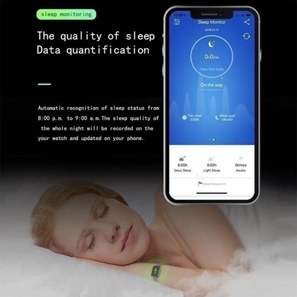 Glenes Đồng Hồ Đeo Tay Thông Minh Đếm Bước Chân Hỗ Trợ Theo Dõi Giấc Ngủ Kết Nối Bluetooth