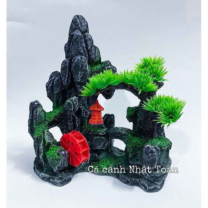 TIỂU CẢNH TRANG TRÍ HỒ CÁ NON BỘ 16x8x20cm