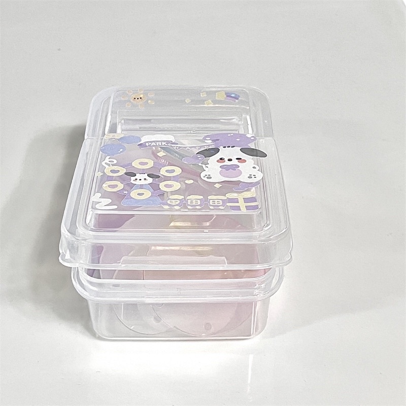 Hộp nhựa lắp đôi tự decor _đựng sleeves