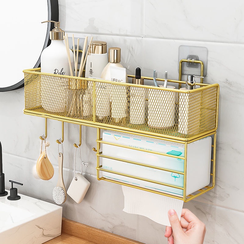 Kệ Treo Nhà TắM Tiện Kệ ĐựNg Mỹ PhẩM Nhà TắM Phụ KiệN PhòNg TắM Giá ĐựNg Đồ Nhà TắM Giá Đỡ Dầu Gội HộP ĐựNg GiấY Vệ Sinh Không Cần Khoan