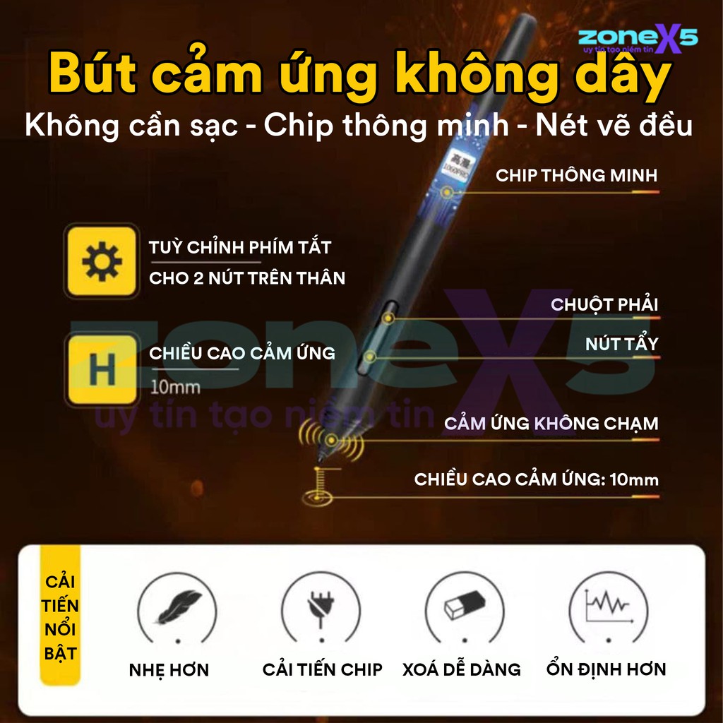 [GIAO HOẢ TỐC 2H] Bảng vẽ điện tử Gaomon 1060Pro / Vinsa 1060 Plus - 10*6 inch,8192 cấp độ lực, độ nhạy cao, độ trễ thấp