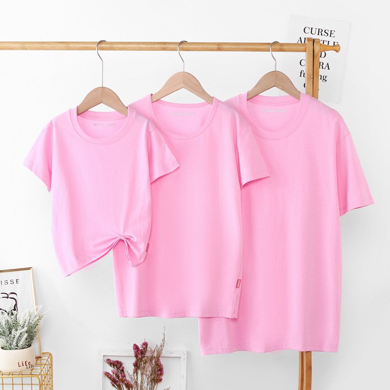 áo thun gia đình-áo thun du lịch-áo nhóm màu trơn chất cotton siêu đẹp(5-85kg)