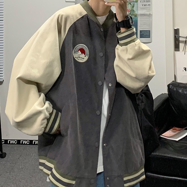 Áo khoác bóng chày dáng rộng phong cách hàn quốc dành cho nam giới trẻ tuổi unisex quần áo