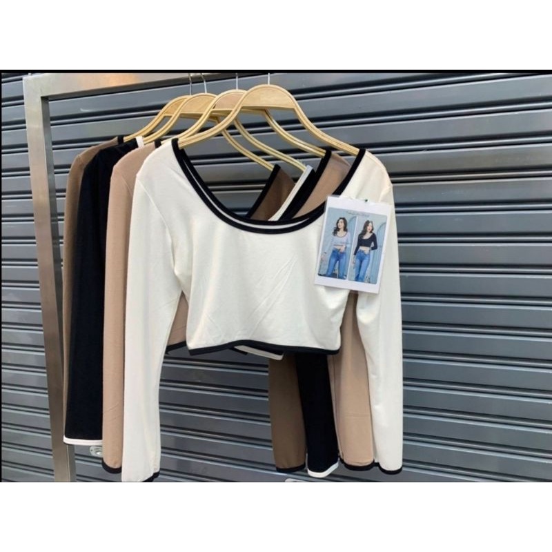 ÁO THUN CROPTOP Dài Tay Thái Lan-Hàng Tangkwa