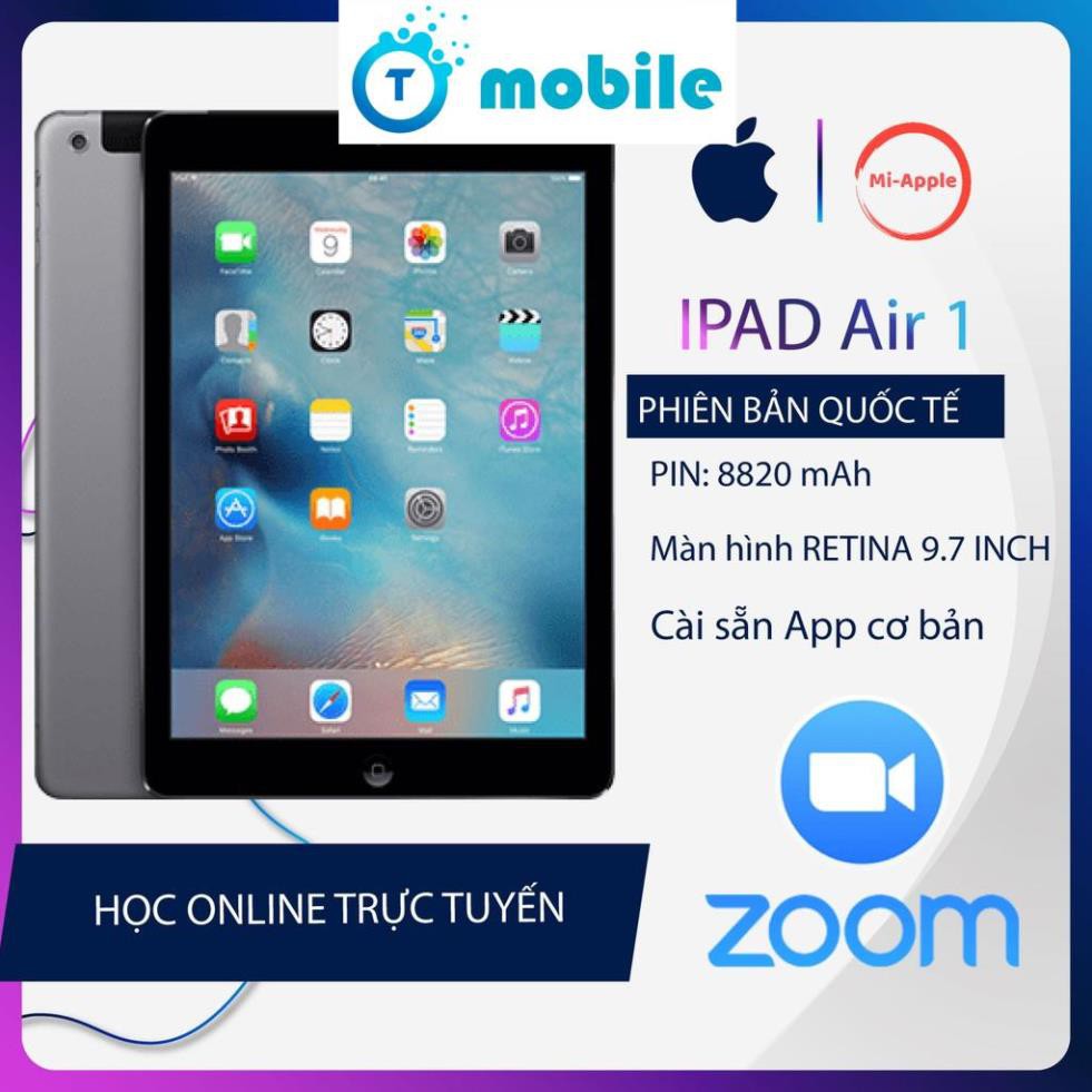 Máy tính bảng ipad Air quốc tế chính hãng bảo hành 6 tháng 1 đổi 1 trong 30 ngày