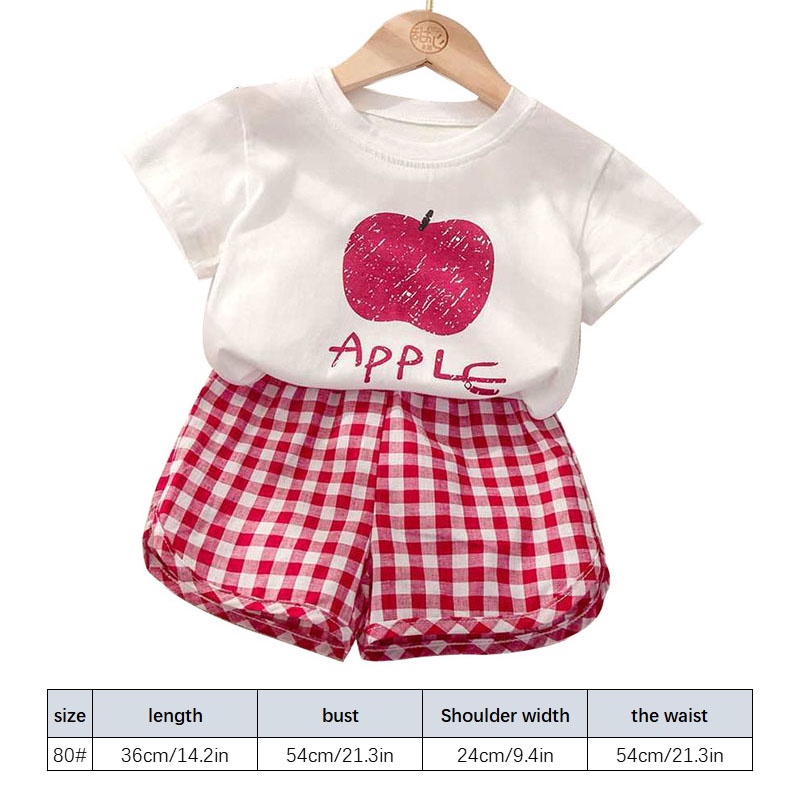 Set Áo Thun Tay Ngắn Và Quần Short Họa Tiết Trái Cây Thời Trang Mùa Hè Mới Cho Bé Trai Và Bé Gái