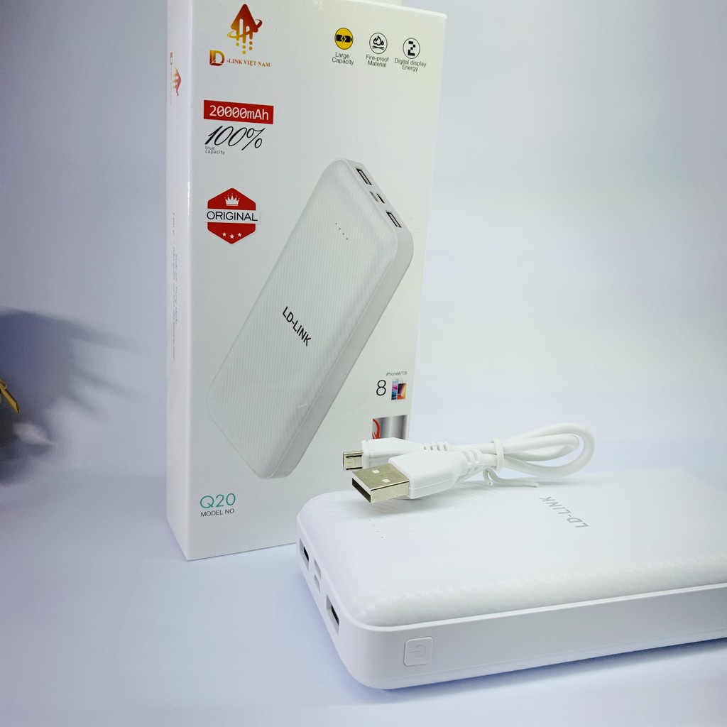 [Chính Hãng] Sạc dự phòng Q20 dung lượng 20000mAh Ldlink Việt Nam, Bảo hành 24 THÁNG, 1 ĐỔI 1 trong mọi trường hợp