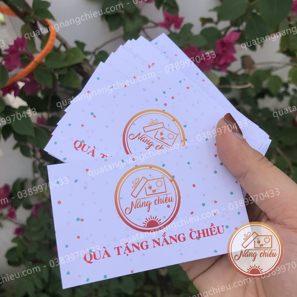 Phiếu cảm ơn, thiệp cảm ơn dành cho khách hàng đã mua hàng tại shop, thẻ tích điểm, thẻ card in theo yêu cầu