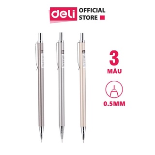 Bút chì kim 0.5mm deli e6490 bạc/rượu sâm-banh/nâu