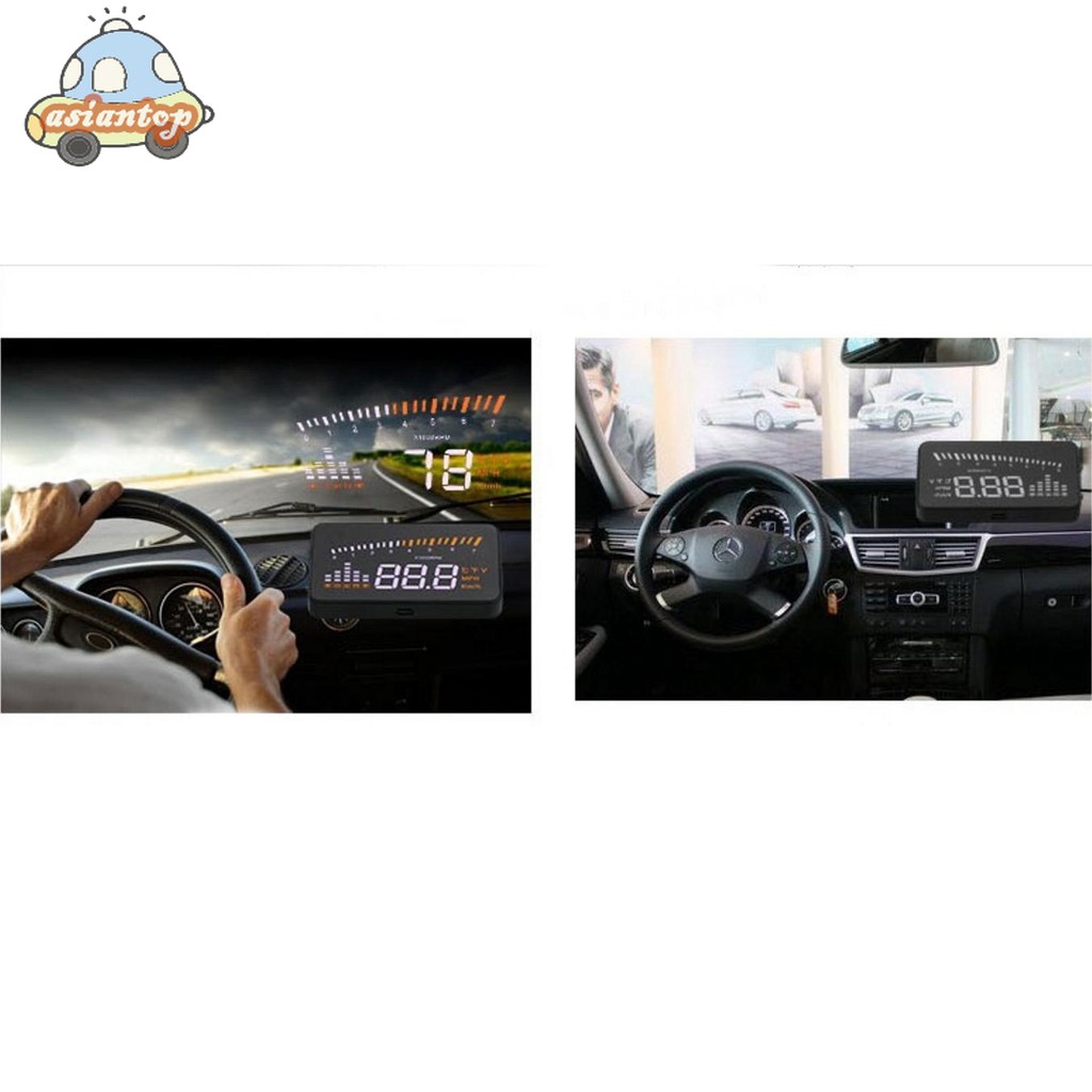 【READY STOCK】Bộ hiển thị và cảnh báo tốc độ lên kính lái HUD X5 cho xe hơi... Giá sock hàng mới !!!