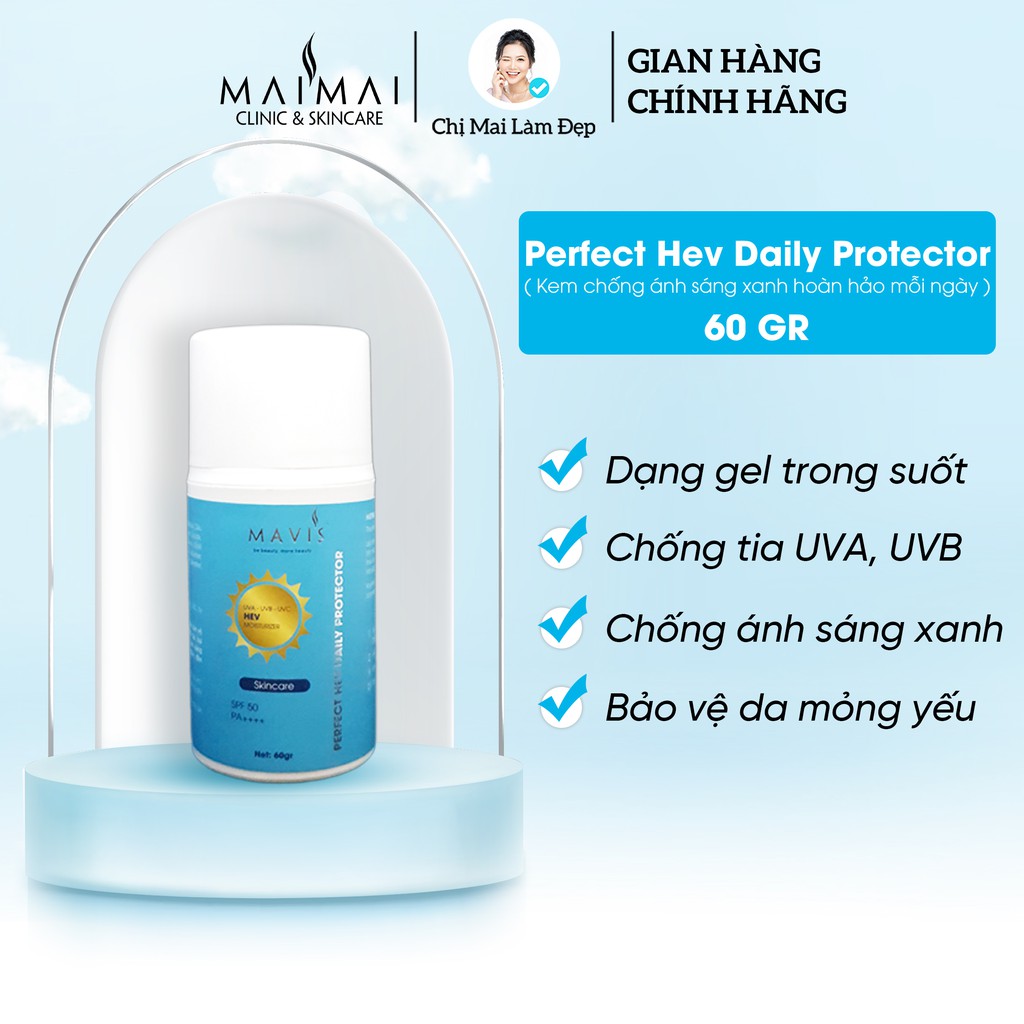 [ƯU ĐÃI CỰC SHOCK] PERFECT HEV DAILY PROTECTOR – KEM CHỐNG ÁNH SÁNG XANH HOÀN HẢO – Chống Nắng Sinh Học