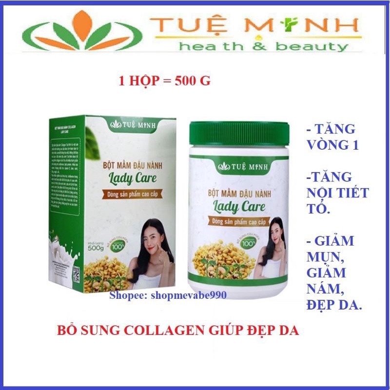 1 Hộp =0.5 kg Mầm đậu nành nguyên xơ Tuệ Minh Thơm ngon Date Mới nhất 2019