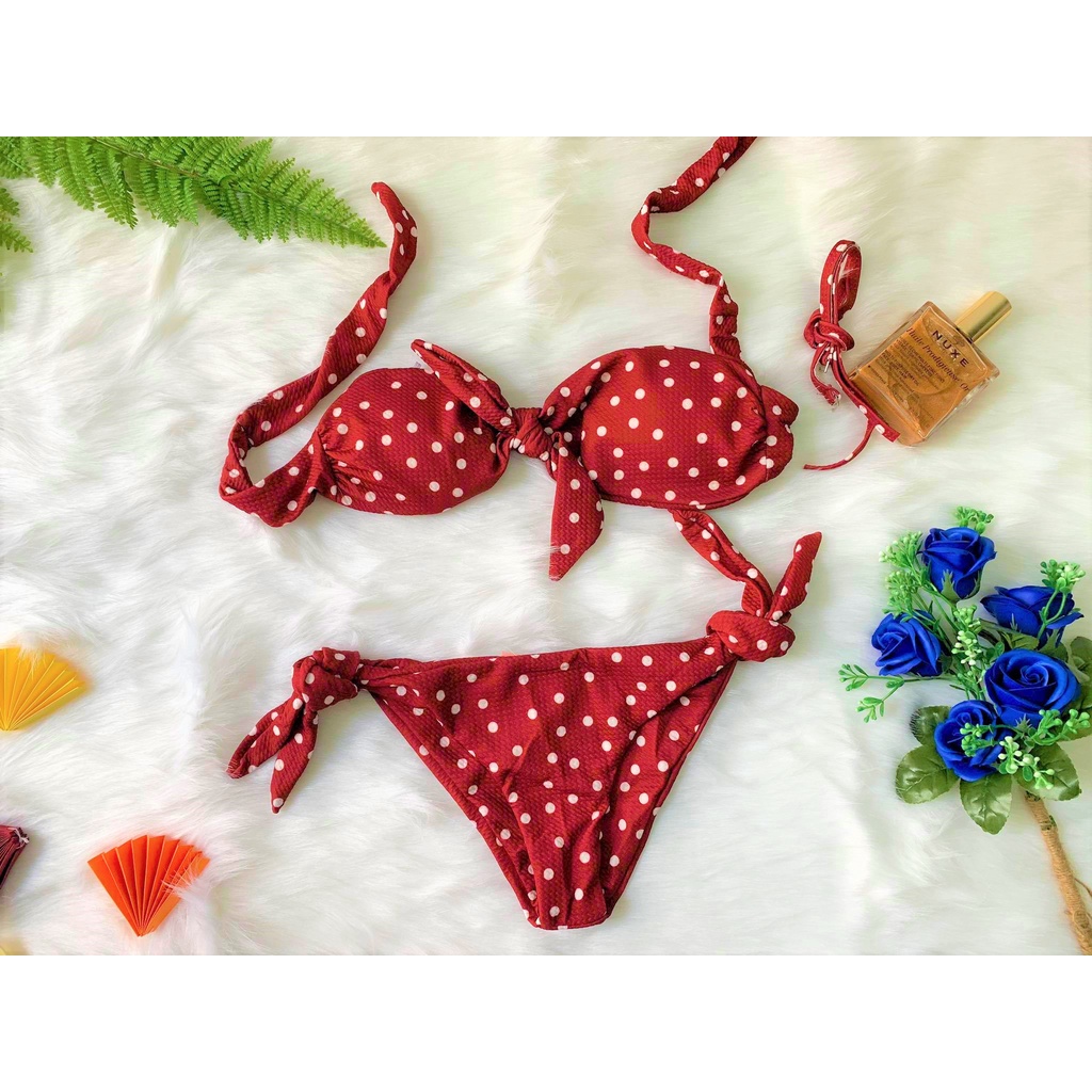 Bikini Hoa Bèo Xinh Xắn Style Nâu Tây