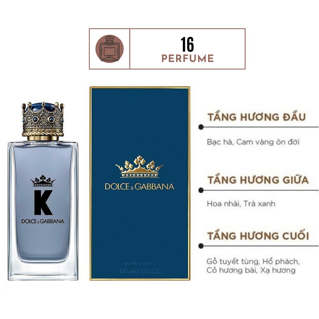 Nước hoa nam D&G King 100ml, nước hoa thơm lâu nam tính | Thế Giới Skin Care