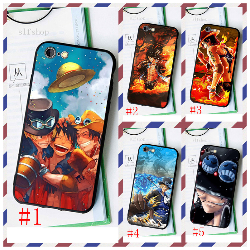 Ốp Lưng In Chữ Cá Tính Cho iPhone 4 4S 5 5S SE 5C 6 6S 7 8 Plus X XS Max XR 220629 Ốp Điện Thoại Mềm Viền Đen Hình Nhân Vật Sabo ace luffy Cho One Piece