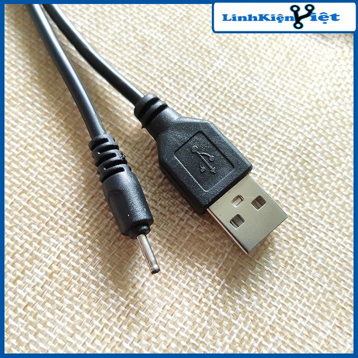 Dây cáp sạc USB 5VDC To DC2.0 2mm dùng sạc đa năng, sạc nguồn điện thoại, máy rửa mặt LACO LUXURY chân kim